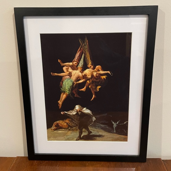 Francisco de Goya Witches Flight Framed Print 12x15 Witch Levitation Spanish Art - Picture 2 of 3